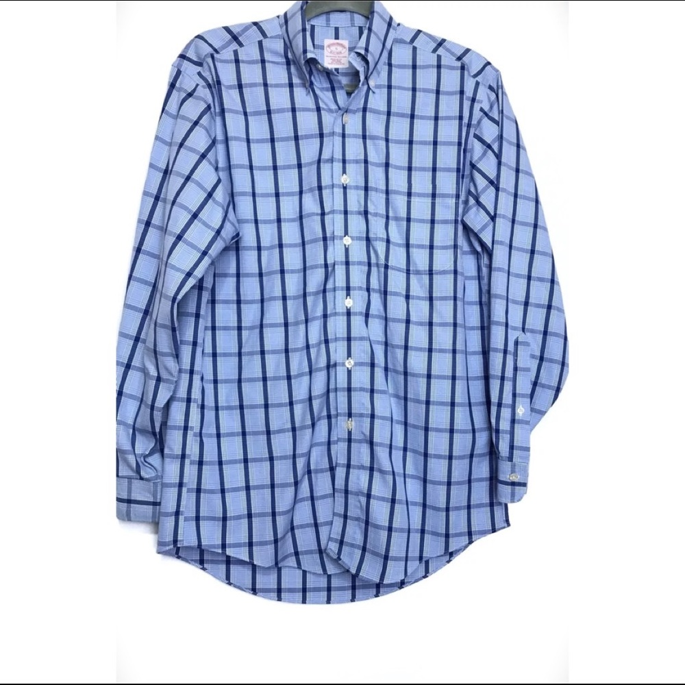 Brooks Brothers Window Pane Plaid Shirt SZ Small